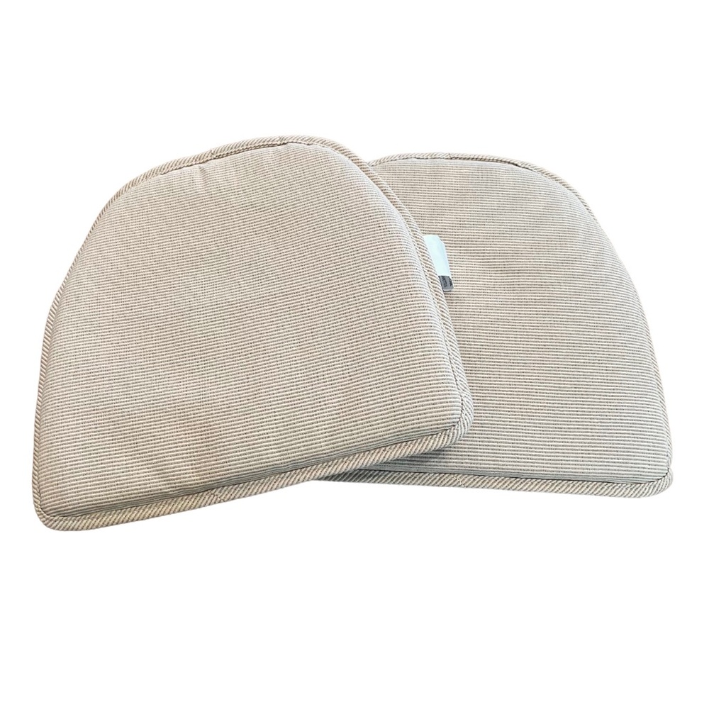 Beige Set of 2 Non-slip Chair Pads